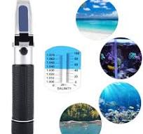 0-100% Salinity Refractometer Handheld Salinometer Sea Water Salt  Concentration Tester Meter with Automatic Temperature Compensation for  Seawater and ...