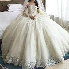 Second hand brautkleider | suchst du nach einem günstigen, aber dennoch qualitativ hochwertigem brautkleid? Luxus Kathedrale Zug Ballkleid Brautkleider 2016 Sheer Vorderseite Ruckseite Lace Long Sleeves Brautk Ballkleid Hochzeit Kleider Hochzeit Brautkleid Prinzessin
