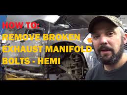Removing Broken Exhaust Manifold Bolts Hemi Dodge Ram Youtube