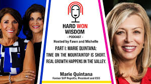 Season 5 of the Hard Won Wisdom Podcast STARTS NOW! This one will open your  soul right up. Meet my sage, @Marie Quintana, who is a corporate star whose  inspiring, heart-wrenching beginning