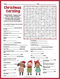 Walking in a winter wonderland. Christmas Carols Word Search Puzzle Worksheet Activity By Puzzles To Print