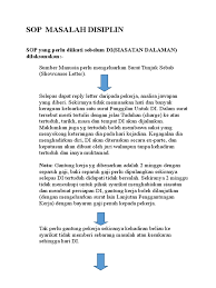 Sop Masalah Disiplin
