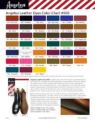 Please see this product information page. Angelus Color Charts
