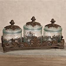 This stylish set is designed specifically for bathroom use. Gg Collection Baroque 3 Piece Glass Canister Set Glass Canister Set Glass Kitchen Canisters Canister Sets