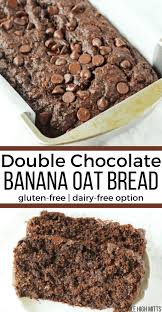 Healthy Yet Loaded Chocolate Banana Bread For Breakfast Has Never Tasted So Good Made With Oat Flour This M In 2020 Chocolate Banana Bread Banana Oat Bread Oat Cakes
