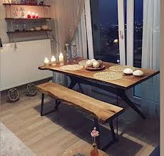 Walnut Solid Wood Dining Table Alaca Live Edge Wood Table Etsy In 2020 Solid Wood Dining Table Wood Dining Table Live Edge Wood Table