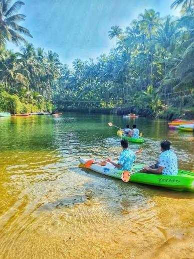 Cola Beach with lagoon in Canacona, South Goa