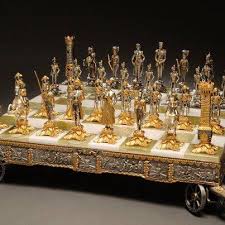 There are 793 gold silver chess for sale on etsy, and they cost 194,19 $ on average. The Battle Of Waterloo Chess Set Handcrafted In Bronze Gold Silver Plated Board Pieces Made In Italy Size 21 X 21 Chess Board Chess Pieces Chess Set