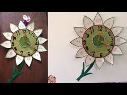 طريقه عمل ساعه تعليميه نشاط مدرسى aclock in the shape of a rose youtube clock wall clock decor