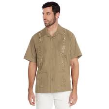 Add a pair of cool ankle. Vkwear Vkwear Men S Guayabera Cuban Beach Wedding Casual Short Sleeve Dress Shirt Khaki 2xl Walmart Com Walmart Com