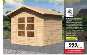 Eine genehmigung wird benötigt, wenn der umbaute raum eine bestimmte höchstgrenze überschreitet und/oder wenn das gartenhaus. Satteldach Gartenhaus Carlos Angebot Bei Lidl