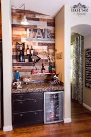 Light up your home bar in style with this awesome whiskey bottle bar decor. Wine Bar Pallet Wall Home Bar Designs Home Bar Decor Bars For Home