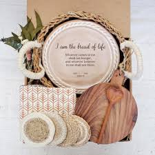 I Am the Bread of Life Christian Gift Box Custom Bible Gift Housewarming  Gift Religious Birthday Gift Bread Warmer Basket [GB-BW/R-BIBLE]