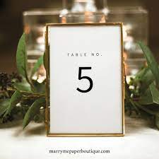The knot shop seashell silver card holders, $20 for a set of 8, theknotshop.com. Minimalist Table Number Template Modern Table Number Sign Etsy In 2020 Printable Wedding Invitations Wedding Table Numbers Number Templates