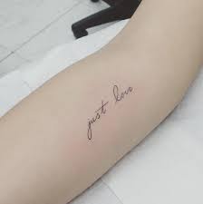 Simple Cursive Love Tattoo We Are In Love With The Tiny Lining Of Luciano Risi Found In This Simple Cursive Tattoos Tattoo Fonts Cursive Handwriting Tattoos