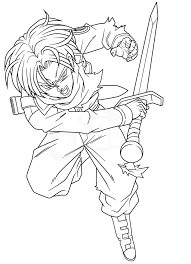 Dragon ball coloring pages trunks. Printable Trunks Coloring Pages Anime Coloring Pages