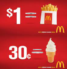 Mcdonald S Have You Tried Macca S Loose Change Menu Grab Yourself 1 Fries And A 30c Cone Facebook