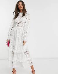 Discover vintage boutiques with asos marketplace. Asos Edition Midikleid Aus Hakelspitze Mit Ballonarmeln Asos