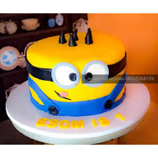 Place the flour, sugar, cocoa, baking powder and soda into the bowl of a mixer and mix to combine. Jessygreena Cakes Simple Minion Cake For Esom Facebook