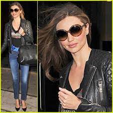 Miranda Kerr In Anine Bing Biker Jacket Miranda Kerr Orlando Bloom Miranda Kerr Miranda