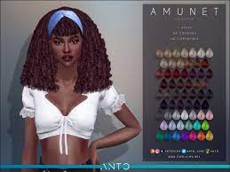 Sims 4 Cc Alpha Antosims May 2020 Hairstyles Hi There Here S Sims 4 Curly Hair Curly Hair Styles Bandana Hairstyles