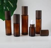 20ml 30ml 50ml 60ml 80ml Black Wooden Lotion Bottles for ...