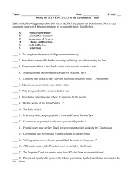 Assign students to complete the worksheet activities. 6 Basic Principles Worksheet