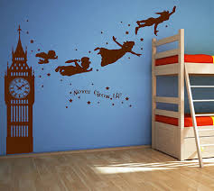 Ik2803 Wall Decal Sticker Peter Pan Fairy Tale Of Big Ben Room Children S Bedroom Peter Pan Nursery Wall Decals Wall Decal Sticker