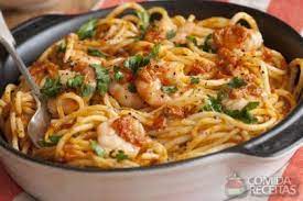 Receita De Espaguete Com Camarao Comida E Receitas
