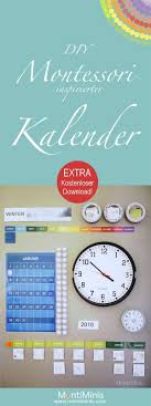 Unser Montessori Inspirierter Diy Kalender 2018 Montiminis Kalender Fur Kinder Montessori Aktivitaten Fur Kleinkinder