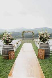 From elegant string lighting to rustic. Rustic Wedding Decoration Wine Barrel Wedding Decor Outdoor Ceremony Aisle Rustic Wedding Decor