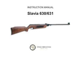 Slavia 630 4.5 mm/.177 made in czech republic. Instruction Manual Slavia 630 631