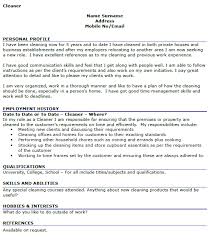 Cleaning Staff Cv Template Aol Image Search Results Job Resume Samples Clean Resume Resume Examples