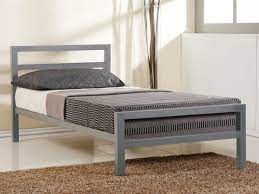 When choosing a bed frame, it's important to think about who will be using the bed, whether it will be shared, by how many and how big the room is. Time Living City Block 3ft Single Grey Metal Bed Frame
