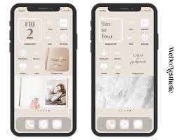 Ios14 App Icons Natural White Aesthetic App Covers Icons Bundle Ios14 App Covers Ios 14 Ios Templates Ios Themes Beige Icons Iphone App Covers App Icon Themes App