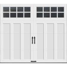 Black shutters and window flower boxes. Farmhouse Style Garage Doors Best Home Style Inspiration