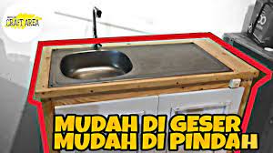 Dari bahan kanal c baja ringan. Meja Cuci Piring Portable Mudah Di Geser Geser Youtube