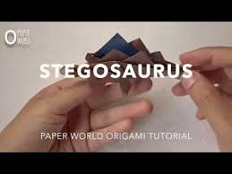Origami, seni melipat kertas khas jepang tidak hanya mengesankan, tetapi juga menantang. Cara Membuat Origami Dinosaur Stegosaurus Youtube