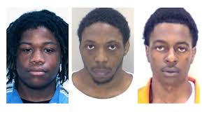 THREE ARMED SUSPECTS WANTED IN RICHMOND COUNTY SHOOTINGS The Richmond  County Sheriff's Office is searching for Darryl “DJ” Jenkins, from left,  James Christopher Sullivan, and Calvin “CJ” Philpot Jr., all wanted in