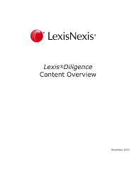 • turn the grinding regulator one click clockwise. Lexis Diligence Content Overview