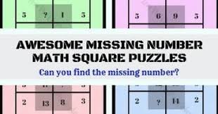 Add fun and games to this important subject and soon you'll be hearing i love math. add fun and games to this important subject and soon you'll be hearing i love math. little kids naturally love counting, sorting, doing puzzles, and dis. Awesome Missing Number Math Square Puzzles With Answers