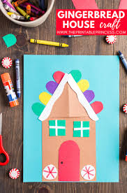Gingerbread House Craft For Kids The Printable Princess Winter Crafts For Kids Christmas Kindergarten Preschool Christmas