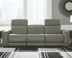 Double reclining sofa features drop down table & hidden storage drawer, double reclining console loveseat features a storage compartment with power outlets and usb ports. The Correze Gray 3 Piece Power Reclining Sectional Available At Furniture Direct Serving Hattiesburg Ms And Surrounding Areas