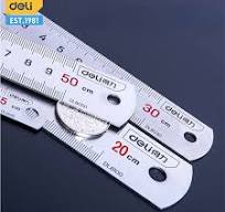 Deli 1 Pcs 15/20/30/50cm Multi-standard Measuring Ruler Stainless Steel  Woodworking Portable Hand Percision Measuring Tools - AliExpress