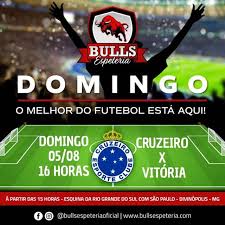 Mas independente do grupo, da característica que você tem, da capacidade dos jogadores, todo mundo tem que propor jogos. Domingo E Dia Do Cruzeiro Entrar Em Campo Contra O Vitoria As 16h Vem Curtir O Jogo Saboreando Um Tira Gosto Feito Na Hora E Tomando Aquela Gelada Na Bulls Esp