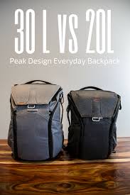 peak design everyday backpack 30l vs 20l review comparison everyday backpack peak design backpacks