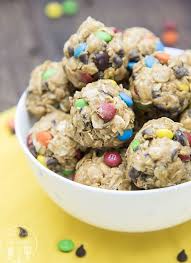 No Bake Monster Cookie Granola Bar Bites Like Mother Like Daughter Baking Recipes Cookies No Bake Granola Bars Granola Bites