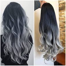 #pink ombre #pink #ombre #dip dye #pink hair #hair #hair style #gorgeous #tip dyed #beautiful #black. 20 Inches Full Head Ombre Dip Dyed Loose Curls Wavy Curly Clip In Hair Extensions 6pcs Pack Natural Black To Grey Buy Online In Trinidad And Tobago At Desertcart