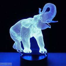 3d Illusion Led Night Light Elephant With 7 Colors Light For Home Decoration Lamp 3d Led Night Light Elephant Night Light 3d Night Light