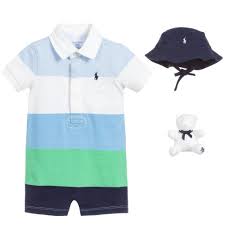 Ralph Lauren Baby Boys Blue Green Gift Set Baby From Junior Couture Uk